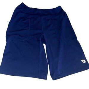 Womens Navy Blue Athletic Biker Shorts Size L